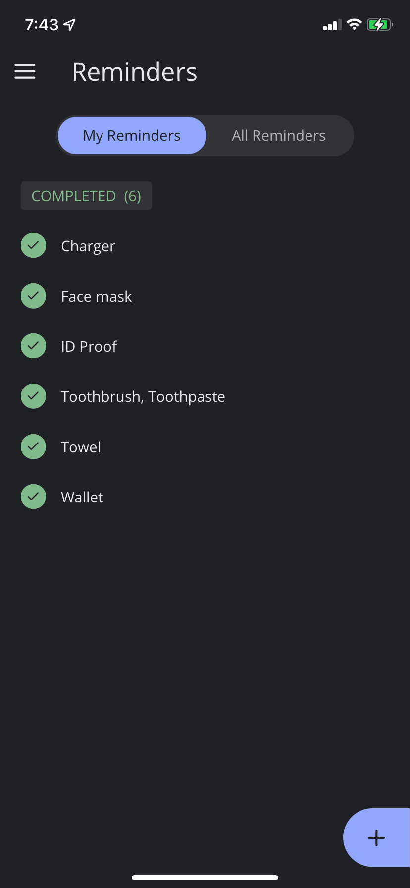 My Reminders
